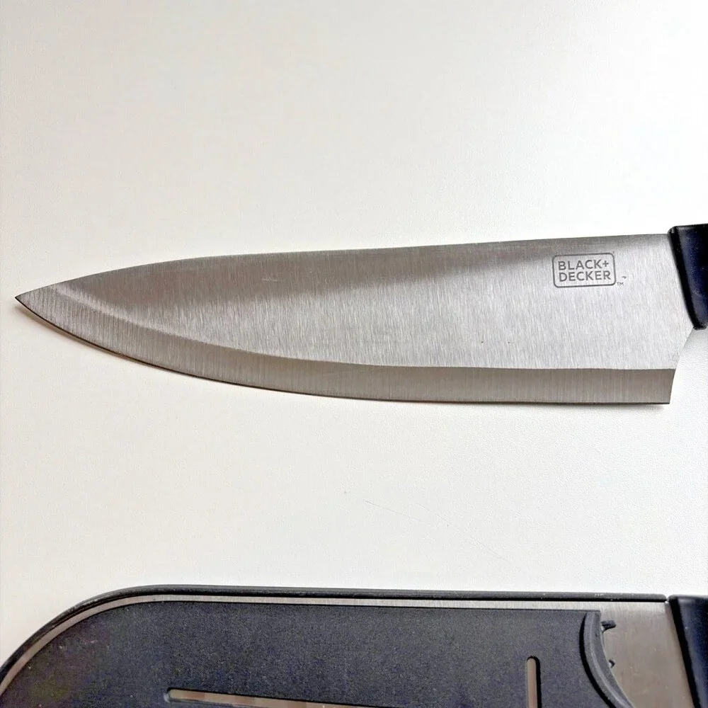 Black & Decker Essential Knife Set 4 Piece Stainless Steel Comfort Handle Covers